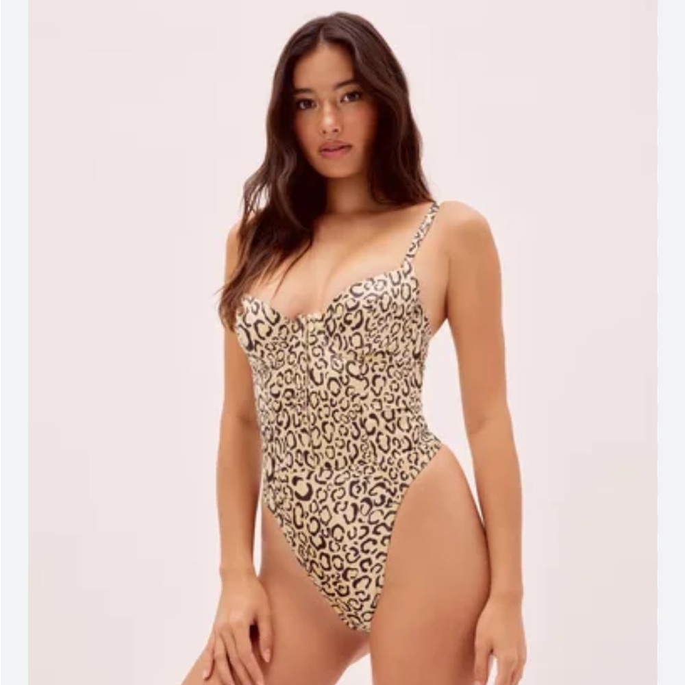 NWT For Love & Lemons Cheetah Bodysuit